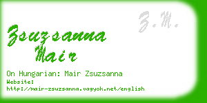 zsuzsanna mair business card